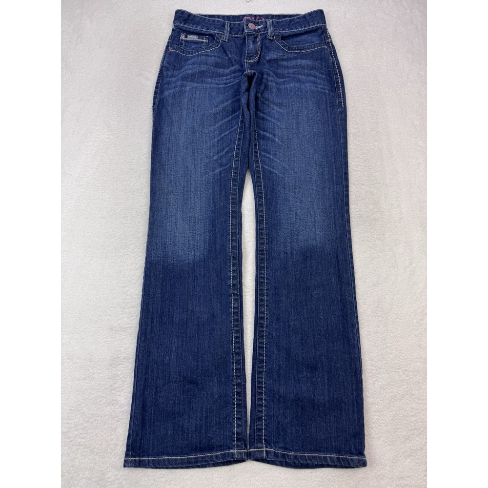 Cinch Ada Jeans Women 1 Regular Blue Relax Bootcut Whisker Distress Denim 28x32